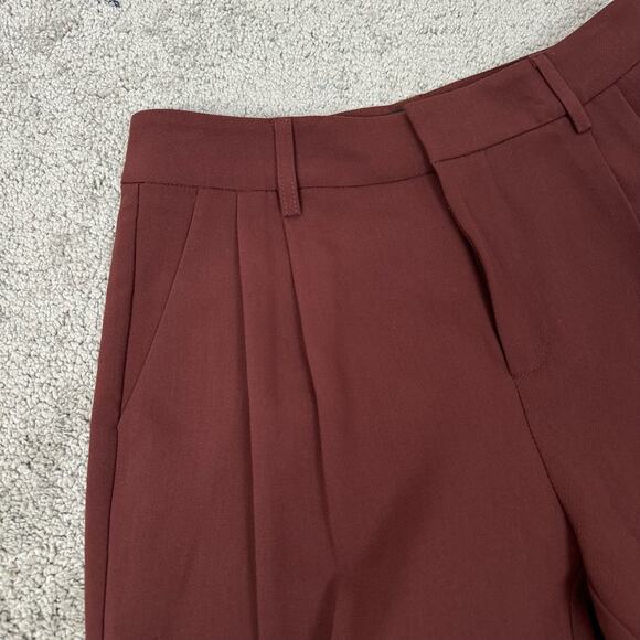 Paige Aracelli High Rise Trouser Pant Mahogany Brown Size 0 Suit Trousers NWOT - Picture 12 of 16